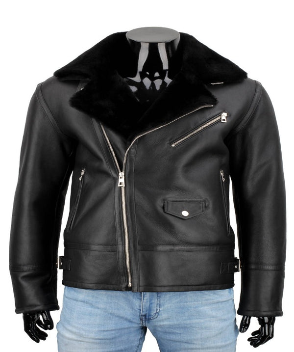 Mens Shearling Leather Jacket