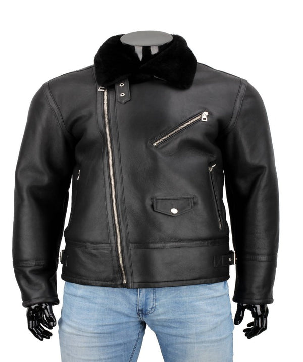 Mens Shearling Leather Jacket