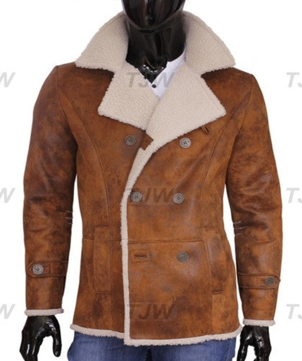 Mens Sheepskin Brown B3 Bomber