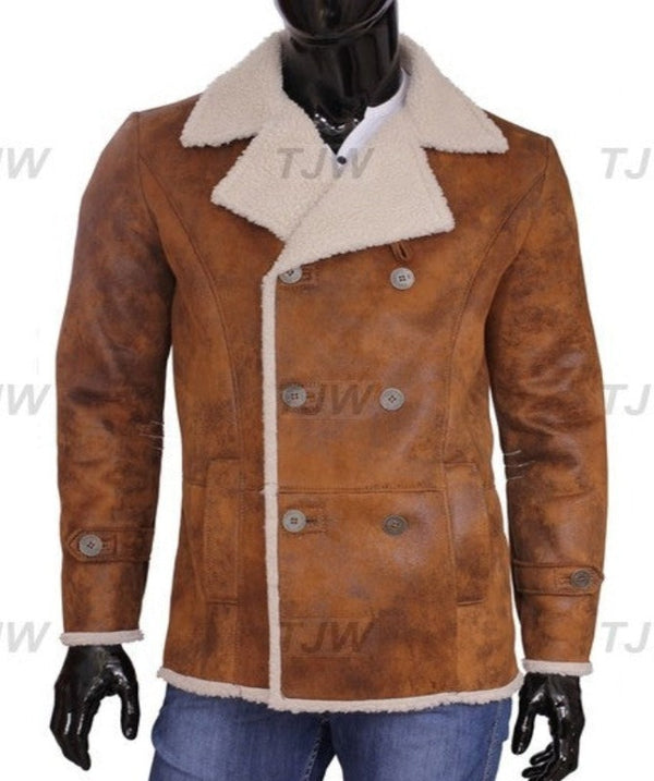 Mens Sheepskin Brown B3 Bomber